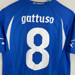 Shop 2010/12 ITALY GATTUSO #8 HOME SHIRT (M) PUMA, classic football shirts, vintage football shirts & retro soccer jerseys at Cult Kits