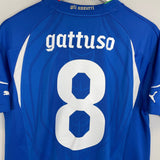Shop 2010/12 ITALY GATTUSO #8 HOME SHIRT (M) PUMA, classic football shirts, vintage football shirts & retro soccer jerseys at Cult Kits