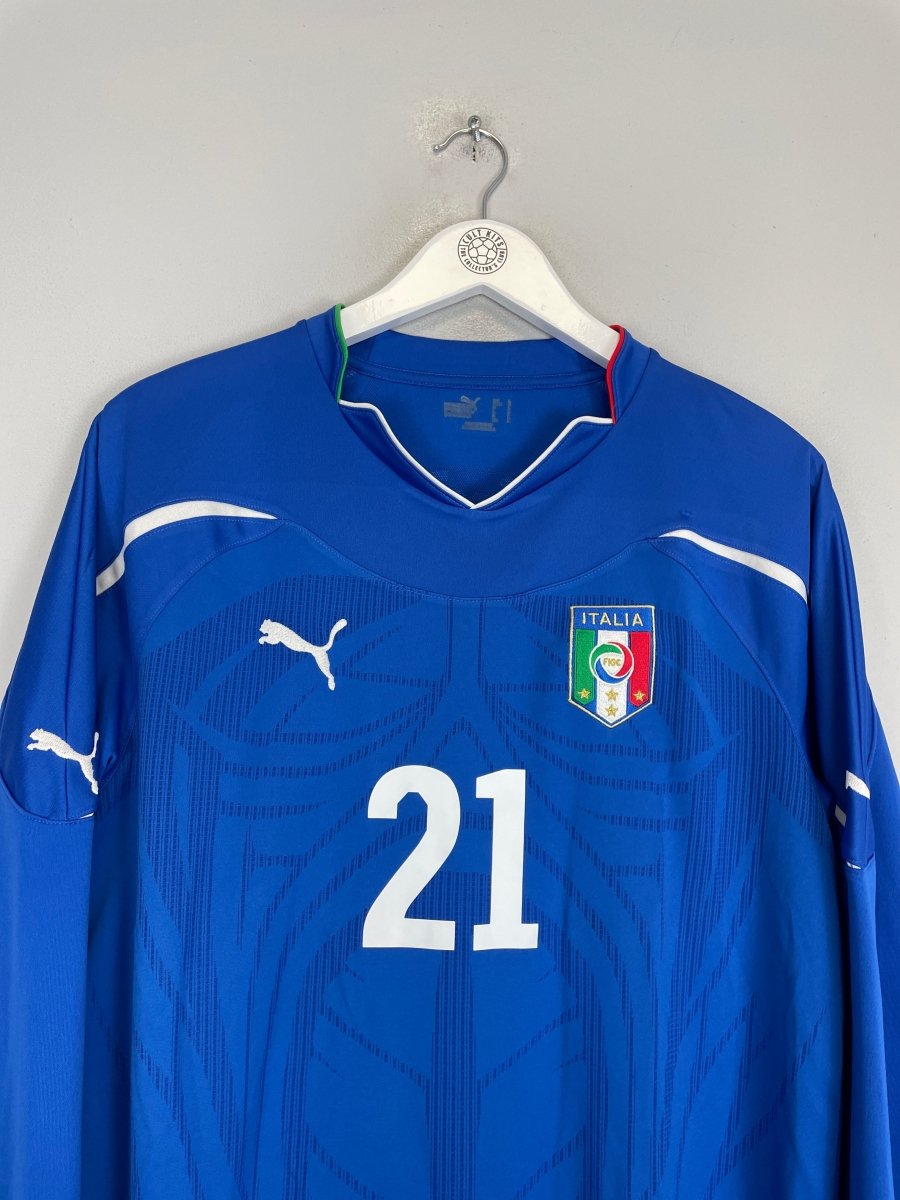 2010/12 ITALY PIRLO 21 L/S HOME SHIRT (L) PUMA - Cult Kits - Large - Buy Vintage Football Shirts, Authentic Retro Football Shirts For Sale, Classic Football Shirts & Soccer Jersey