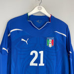 2010/12 ITALY PIRLO 21 L/S HOME SHIRT (L) PUMA - Cult Kits - Large - Buy Vintage Football Shirts, Authentic Retro Football Shirts For Sale, Classic Football Shirts & Soccer Jersey