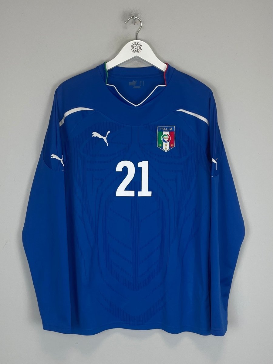 2010/12 ITALY PIRLO 21 L/S HOME SHIRT (L) PUMA - Cult Kits - Large - Buy Vintage Football Shirts, Authentic Retro Football Shirts For Sale, Classic Football Shirts & Soccer Jersey