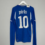 Shop 2010/12 ITALY PIRLO #21 PLAYER ISSUE L/S HOME SHIRT (XL) PUMA, classic football shirts, vintage football shirts & retro soccer jerseys at Cult Kits