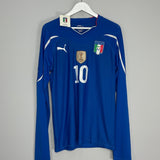 Shop 2010/12 ITALY PIRLO #21 PLAYER ISSUE L/S HOME SHIRT (XL) PUMA, classic football shirts, vintage football shirts & retro soccer jerseys at Cult Kits