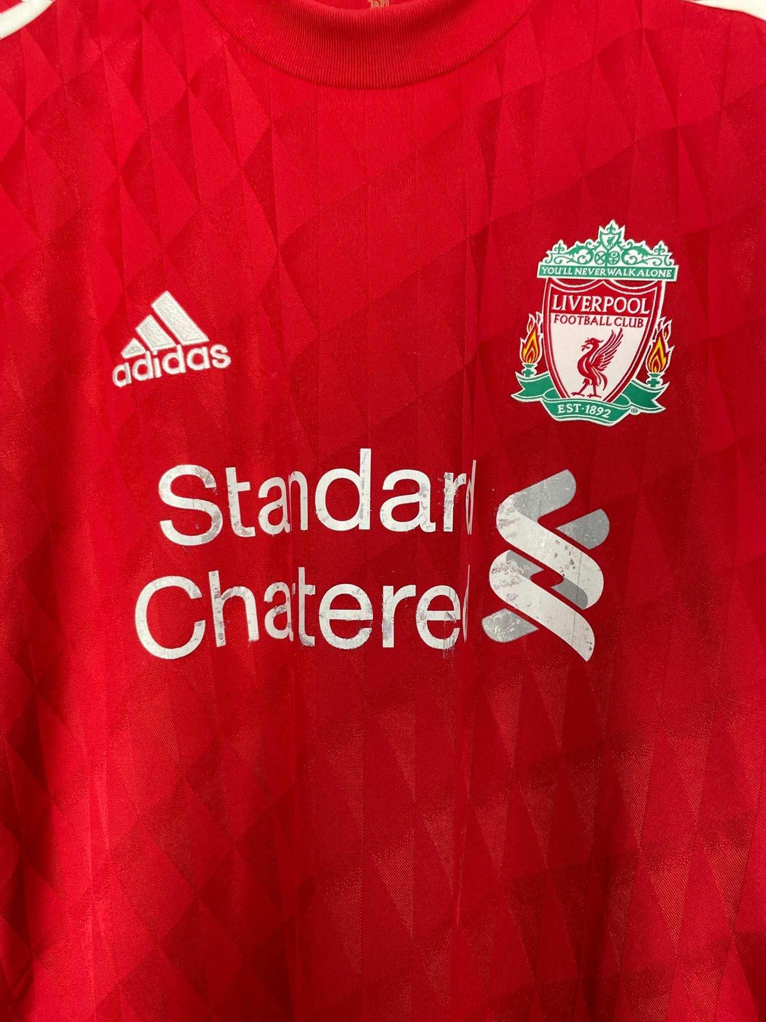 Shop 2010/12 LIVERPOOL GERRARD #8 HOME SHIRT (M) ADIDAS, classic football shirts, vintage football shirts & retro soccer jerseys at Cult Kits