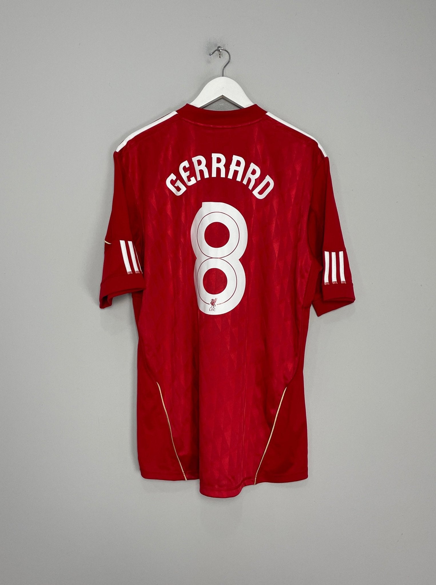 Shop 2010/12 LIVERPOOL GERRARD #8 HOME SHIRT (XL) ADIDAS, classic football shirts, vintage football shirts & retro soccer jerseys at Cult Kits