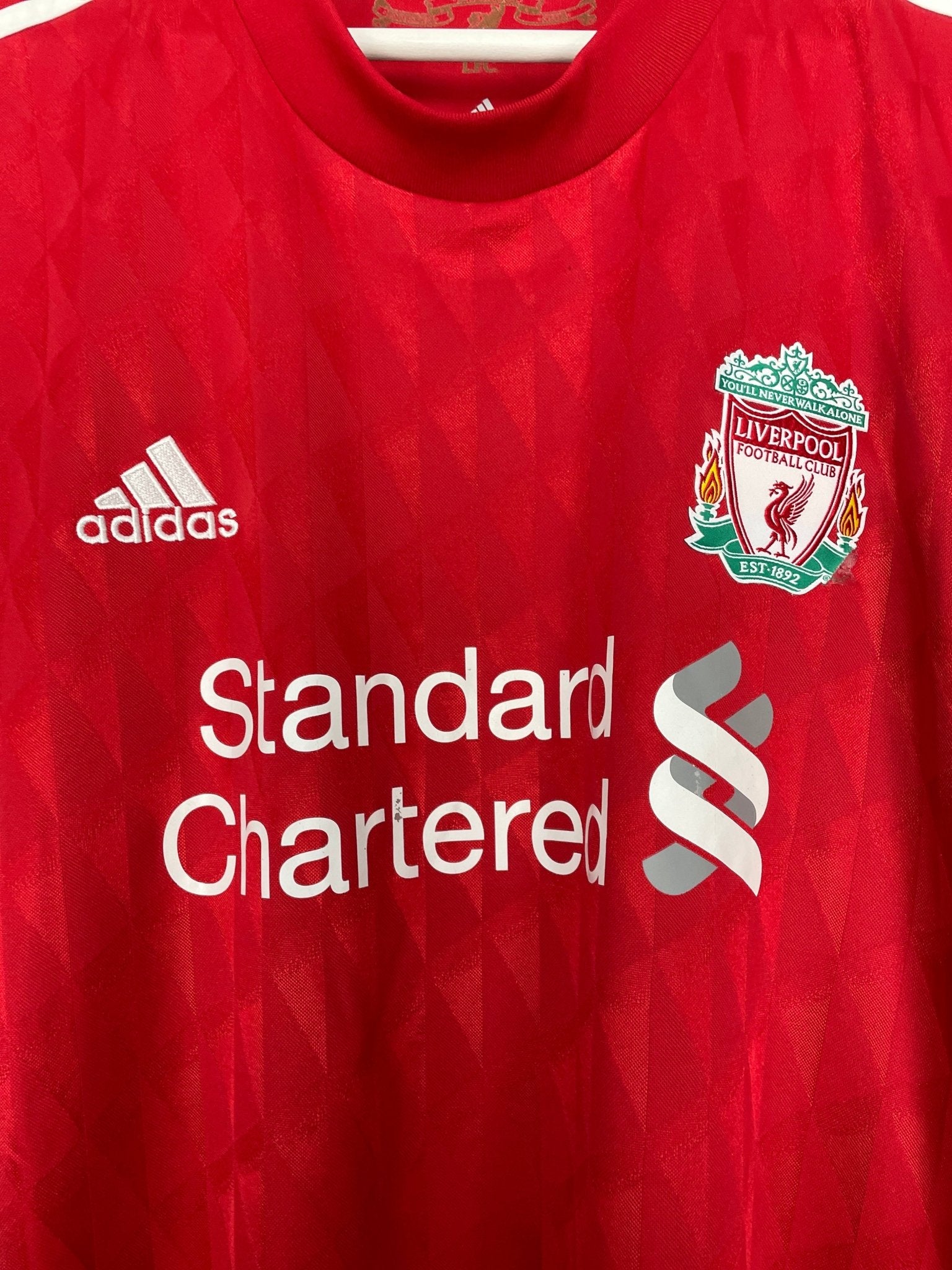 Shop 2010/12 LIVERPOOL GERRARD #8 HOME SHIRT (XL) ADIDAS, classic football shirts, vintage football shirts & retro soccer jerseys at Cult Kits