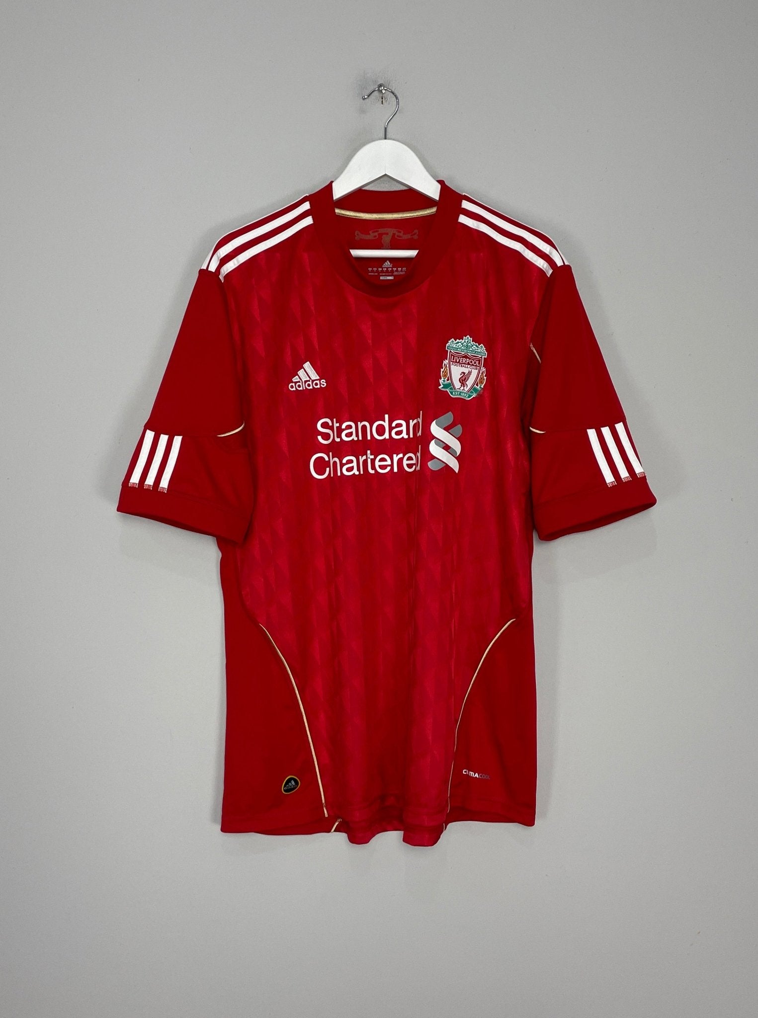 Shop 2010/12 LIVERPOOL GERRARD #8 HOME SHIRT (XL) ADIDAS, classic football shirts, vintage football shirts & retro soccer jerseys at Cult Kits