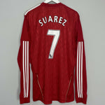 Shop 2010/12 LIVERPOOL SUAREZ #7 L/S HOME SHIRT (XL) ADIDAS, classic football shirts, vintage football shirts & retro soccer jerseys at Cult Kits