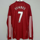 Shop 2010/12 LIVERPOOL SUAREZ #7 L/S HOME SHIRT (XL) ADIDAS, classic football shirts, vintage football shirts & retro soccer jerseys at Cult Kits