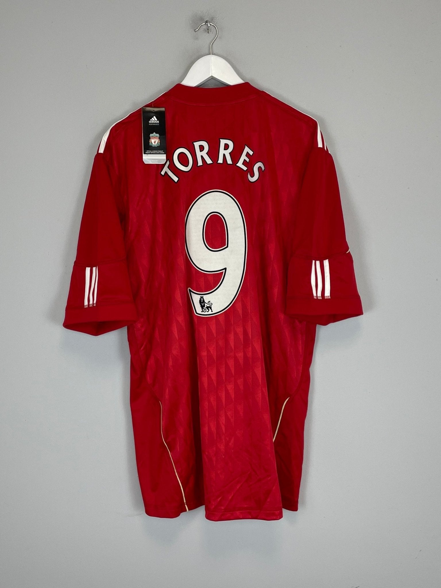 Shop 2010/12 LIVERPOOL TORRES #9 *BNWT* HOME SHIRT (XXL) ADIDAS, classic football shirts, vintage football shirts & retro soccer jerseys at Cult Kits