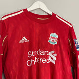 Shop 2010/12 LIVERPOOL TORRES #9 L/S HOME SHIRT (M) ADIDAS, classic football shirts, vintage football shirts & retro soccer jerseys at Cult Kits