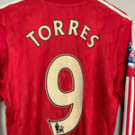 Shop 2010/12 LIVERPOOL TORRES #9 L/S HOME SHIRT (M) ADIDAS, classic football shirts, vintage football shirts & retro soccer jerseys at Cult Kits