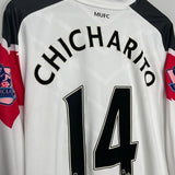Shop 2010/12 MANCHESTER UNITED CHICHARITO #14 L/S AWAY SHIRT (L) NIKE, classic football shirts, vintage football shirts & retro soccer jerseys at Cult Kits