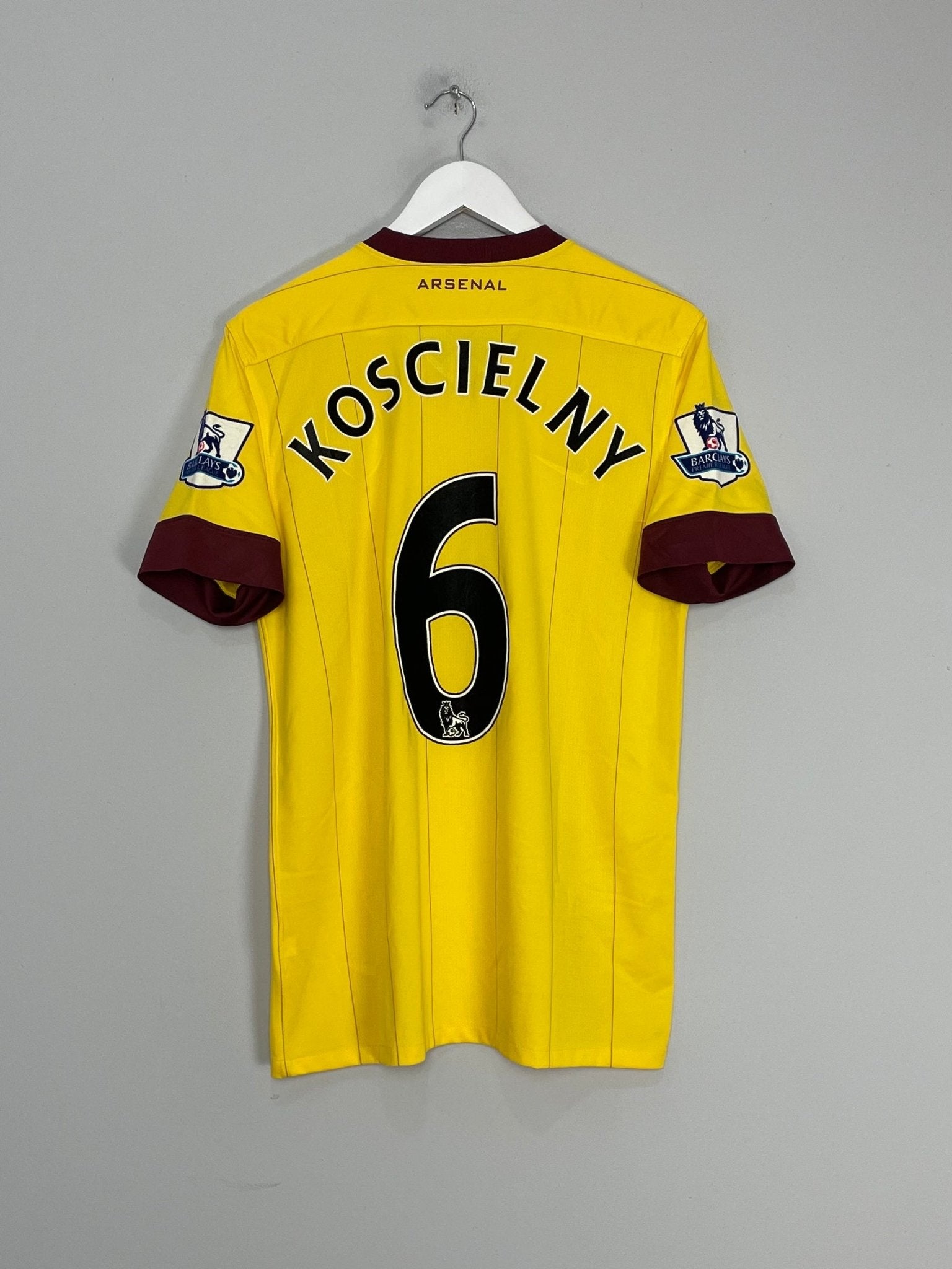 Shop 2010/13 ARSENAL KOSCIELNY #6 AWAY SHIRT (M) NIKE, classic football shirts, vintage football shirts & retro soccer jerseys at Cult Kits