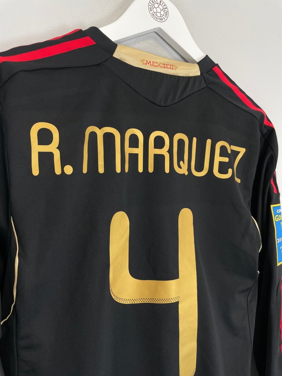 2011 MEXICO R.MARQUEZ 4 L/S *PLAYER ISSUE* AWAY SHIRT (L) ADIDAS - Cult Kits - Large - Buy Vintage Football Shirts, Authentic Retro Football Shirts For Sale, Classic Football Shirts & Soccer Jersey