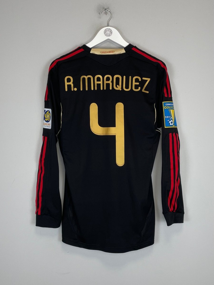 2011 MEXICO R.MARQUEZ 4 L/S *PLAYER ISSUE* AWAY SHIRT (L) ADIDAS - Cult Kits - Large - Buy Vintage Football Shirts, Authentic Retro Football Shirts For Sale, Classic Football Shirts & Soccer Jersey