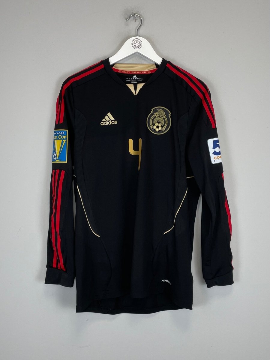 2011 MEXICO R.MARQUEZ 4 L/S *PLAYER ISSUE* AWAY SHIRT (L) ADIDAS - Cult Kits - Large - Buy Vintage Football Shirts, Authentic Retro Football Shirts For Sale, Classic Football Shirts & Soccer Jersey