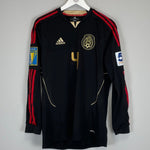 2011 MEXICO R.MARQUEZ 4 L/S *PLAYER ISSUE* AWAY SHIRT (L) ADIDAS - Cult Kits - Large - Buy Vintage Football Shirts, Authentic Retro Football Shirts For Sale, Classic Football Shirts & Soccer Jersey