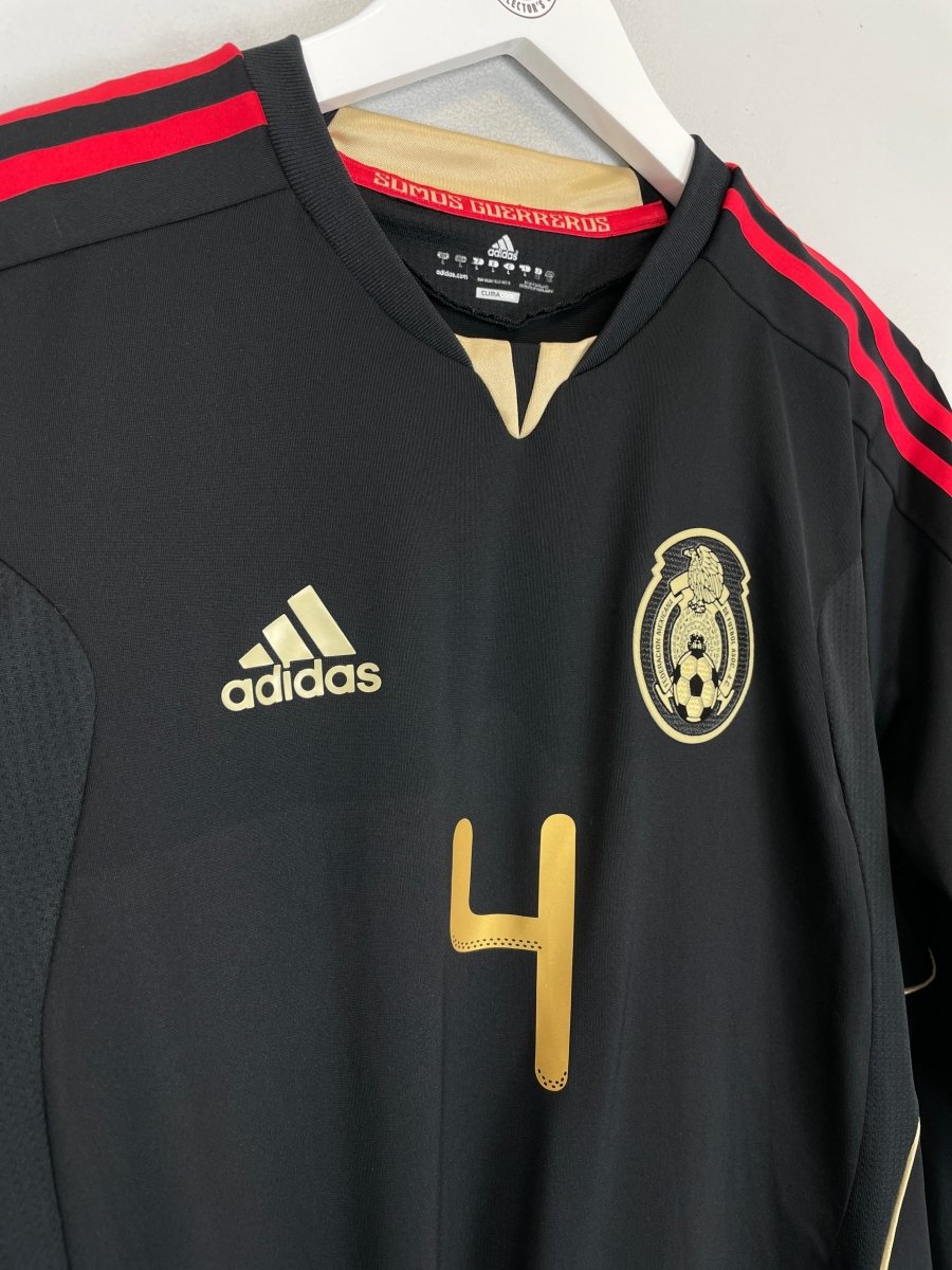 2011 MEXICO R.MARQUEZ 4 L/S *PLAYER ISSUE* AWAY SHIRT (L) ADIDAS - Cult Kits - Large - Buy Vintage Football Shirts, Authentic Retro Football Shirts For Sale, Classic Football Shirts & Soccer Jersey