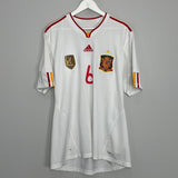 Shop 2011 SPAIN INIESTA #6 AWAY SHIRT (XL) ADIDAS, classic football shirts, vintage football shirts & retro soccer jerseys at Cult Kits