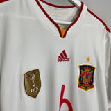 Shop 2011 SPAIN INIESTA #6 AWAY SHIRT (XL) ADIDAS, classic football shirts, vintage football shirts & retro soccer jerseys at Cult Kits