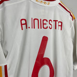Shop 2011 SPAIN INIESTA #6 AWAY SHIRT (XL) ADIDAS, classic football shirts, vintage football shirts & retro soccer jerseys at Cult Kits