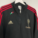 Shop 2011/12 AC MILAN 1/4 ZIP FLEECE (L) ADIDAS, classic football shirts, vintage football shirts & retro soccer jerseys at Cult Kits