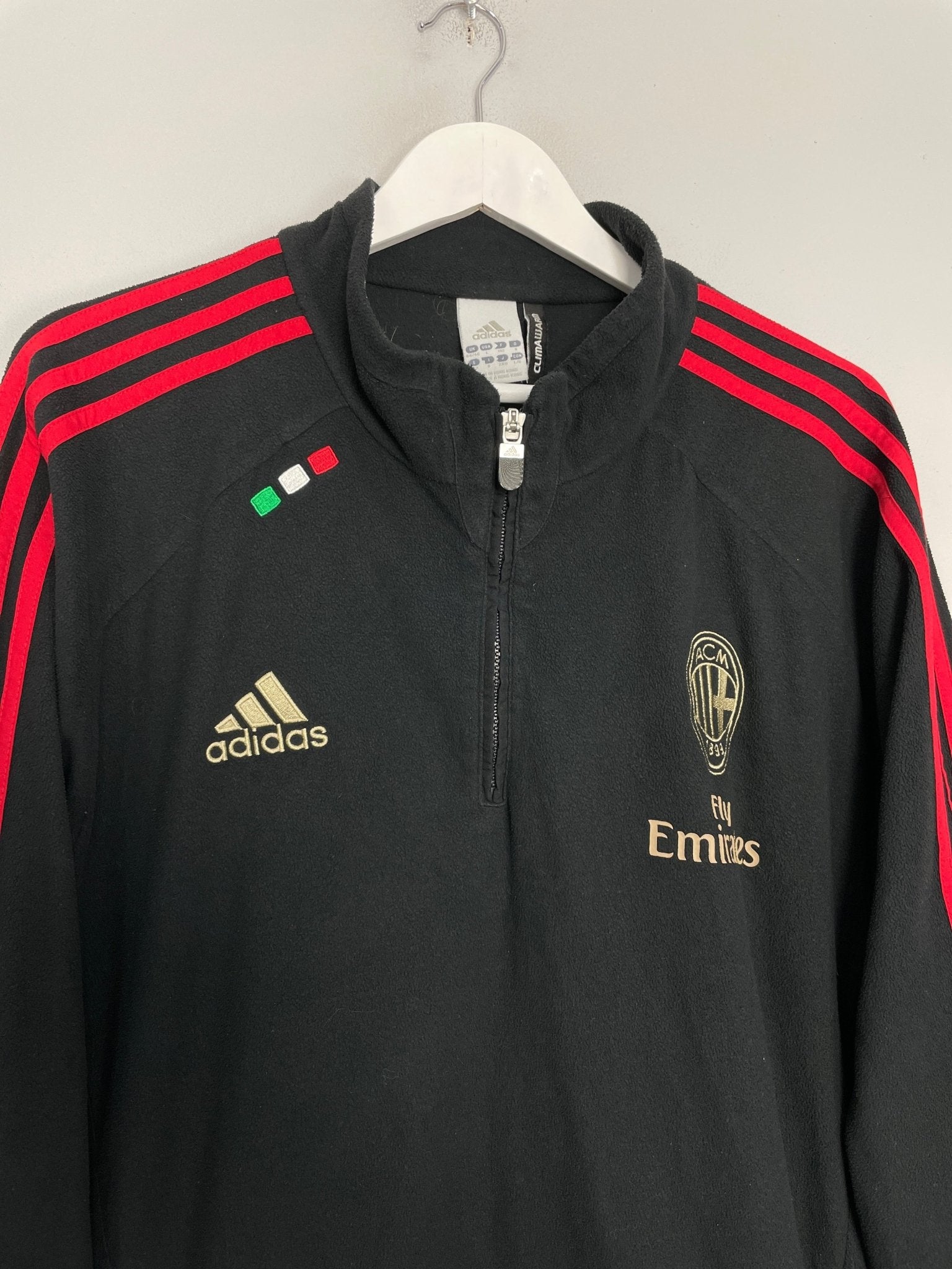 Shop 2011/12 AC MILAN 1/4 ZIP FLEECE (L) ADIDAS, classic football shirts, vintage football shirts & retro soccer jerseys at Cult Kits
