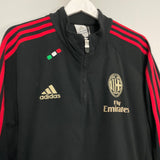 Shop 2011/12 AC MILAN 1/4 ZIP FLEECE (M) ADIDAS, classic football shirts, vintage football shirts & retro soccer jerseys at Cult Kits