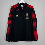 Shop 2011/12 AC MILAN 1/4 ZIP FLEECE (M) ADIDAS, classic football shirts, vintage football shirts & retro soccer jerseys at Cult Kits