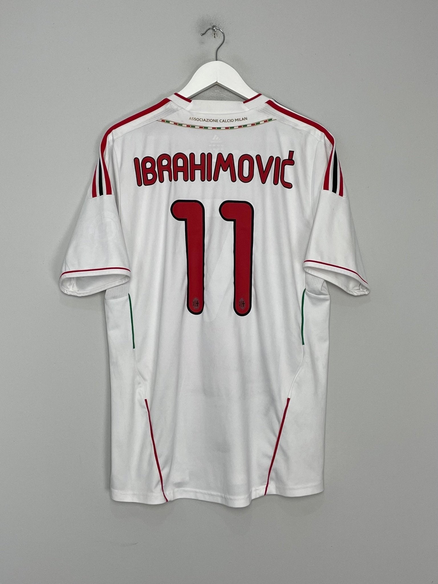 Shop 2011/12 AC MILAN IBRAHIMOVIC #11 AWAY SHIRT (L) ADIDAS, classic football shirts, vintage football shirts & retro soccer jerseys at Cult Kits