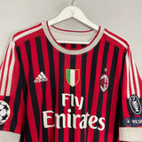 Shop 2011/12 AC MILAN IBRAHIMOVIC #11 C/L HOME SHIRT (XXL) ADIDAS, classic football shirts, vintage football shirts & retro soccer jerseys at Cult Kits
