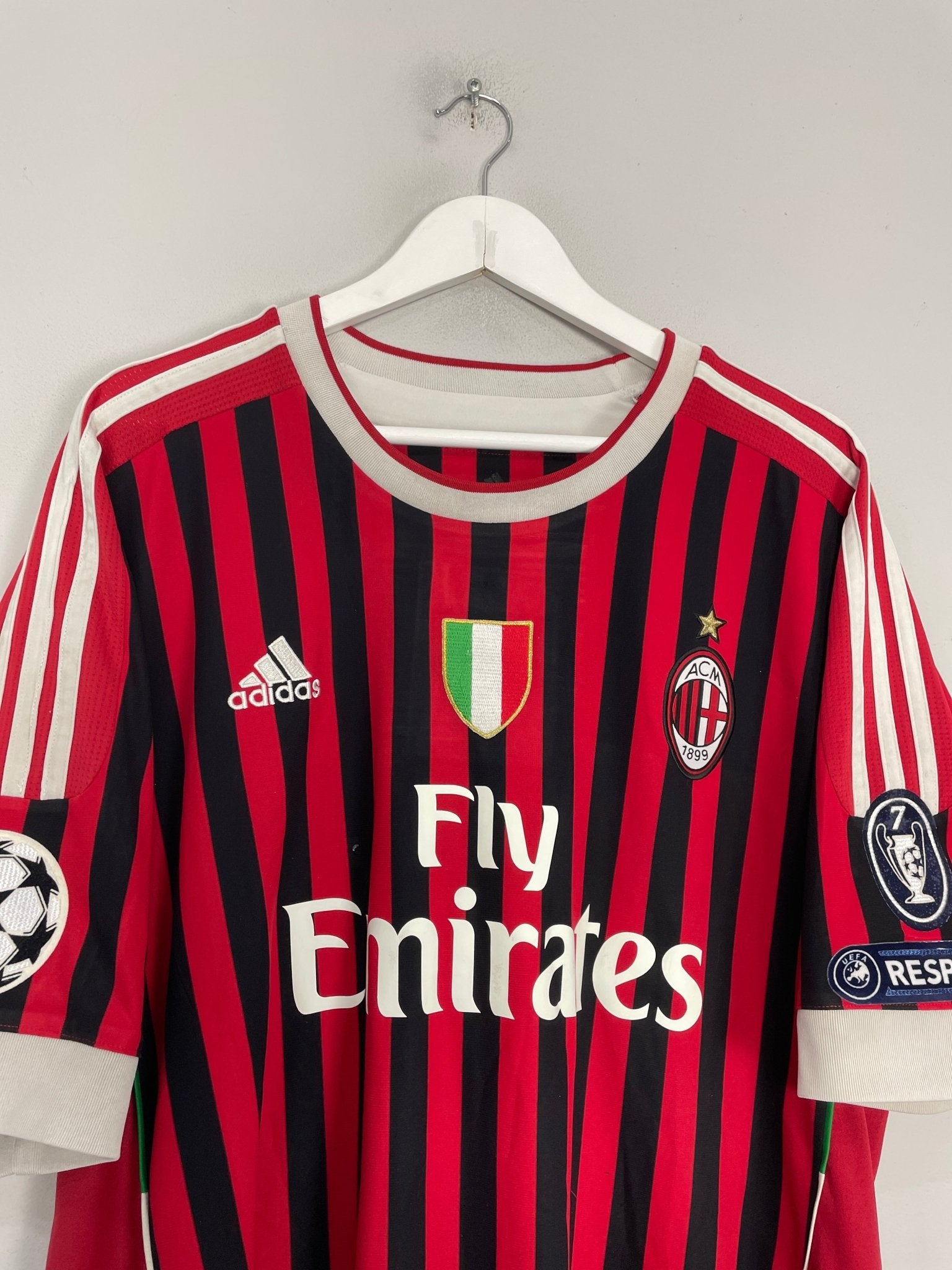 Shop 2011/12 AC MILAN IBRAHIMOVIC #11 C/L HOME SHIRT (XXL) ADIDAS, classic football shirts, vintage football shirts & retro soccer jerseys at Cult Kits