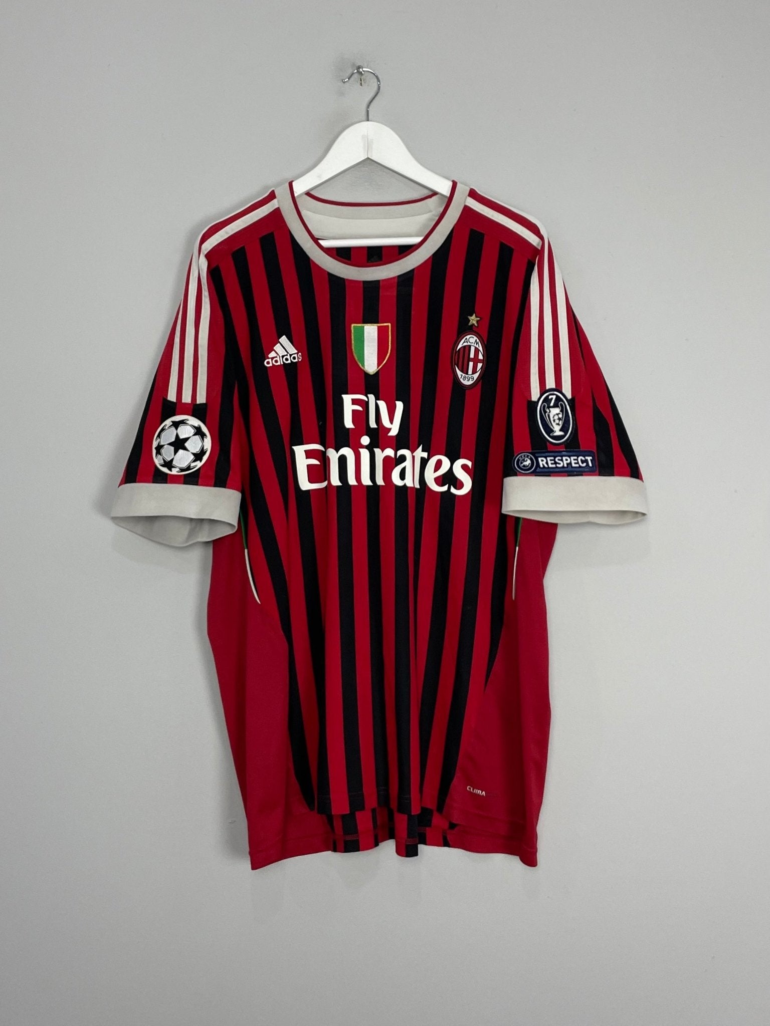 Shop 2011/12 AC MILAN IBRAHIMOVIC #11 C/L HOME SHIRT (XXL) ADIDAS, classic football shirts, vintage football shirts & retro soccer jerseys at Cult Kits