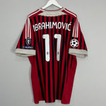 Shop 2011/12 AC MILAN IBRAHIMOVIC #11 C/L HOME SHIRT (XXL) ADIDAS, classic football shirts, vintage football shirts & retro soccer jerseys at Cult Kits