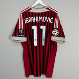 Shop 2011/12 AC MILAN IBRAHIMOVIC #11 C/L HOME SHIRT (XXL) ADIDAS, classic football shirts, vintage football shirts & retro soccer jerseys at Cult Kits
