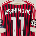 Shop 2011/12 AC MILAN IBRAHIMOVIC #11 C/L HOME SHIRT (XXL) ADIDAS, classic football shirts, vintage football shirts & retro soccer jerseys at Cult Kits