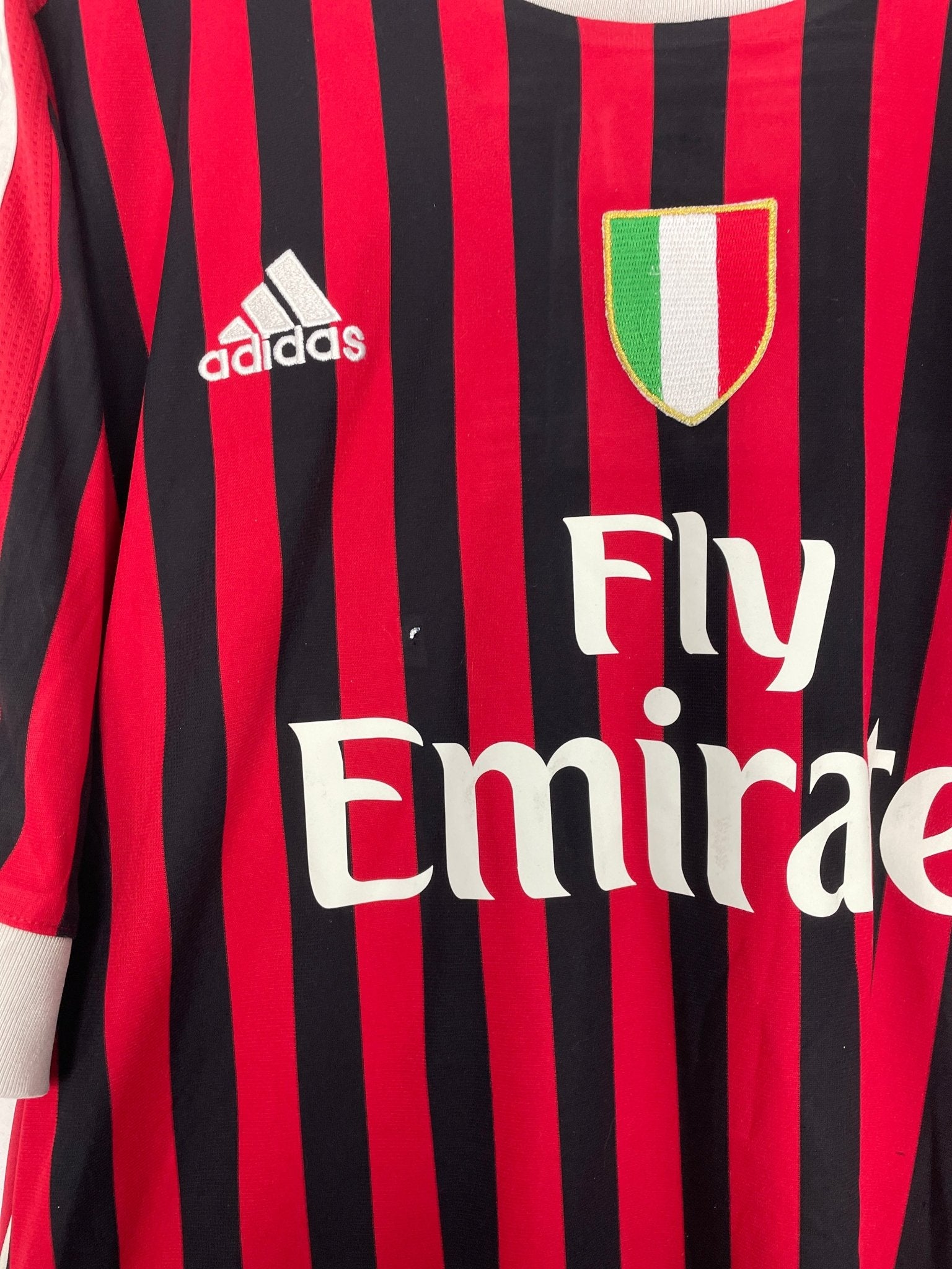 Shop 2011/12 AC MILAN IBRAHIMOVIC #11 C/L HOME SHIRT (XXL) ADIDAS, classic football shirts, vintage football shirts & retro soccer jerseys at Cult Kits