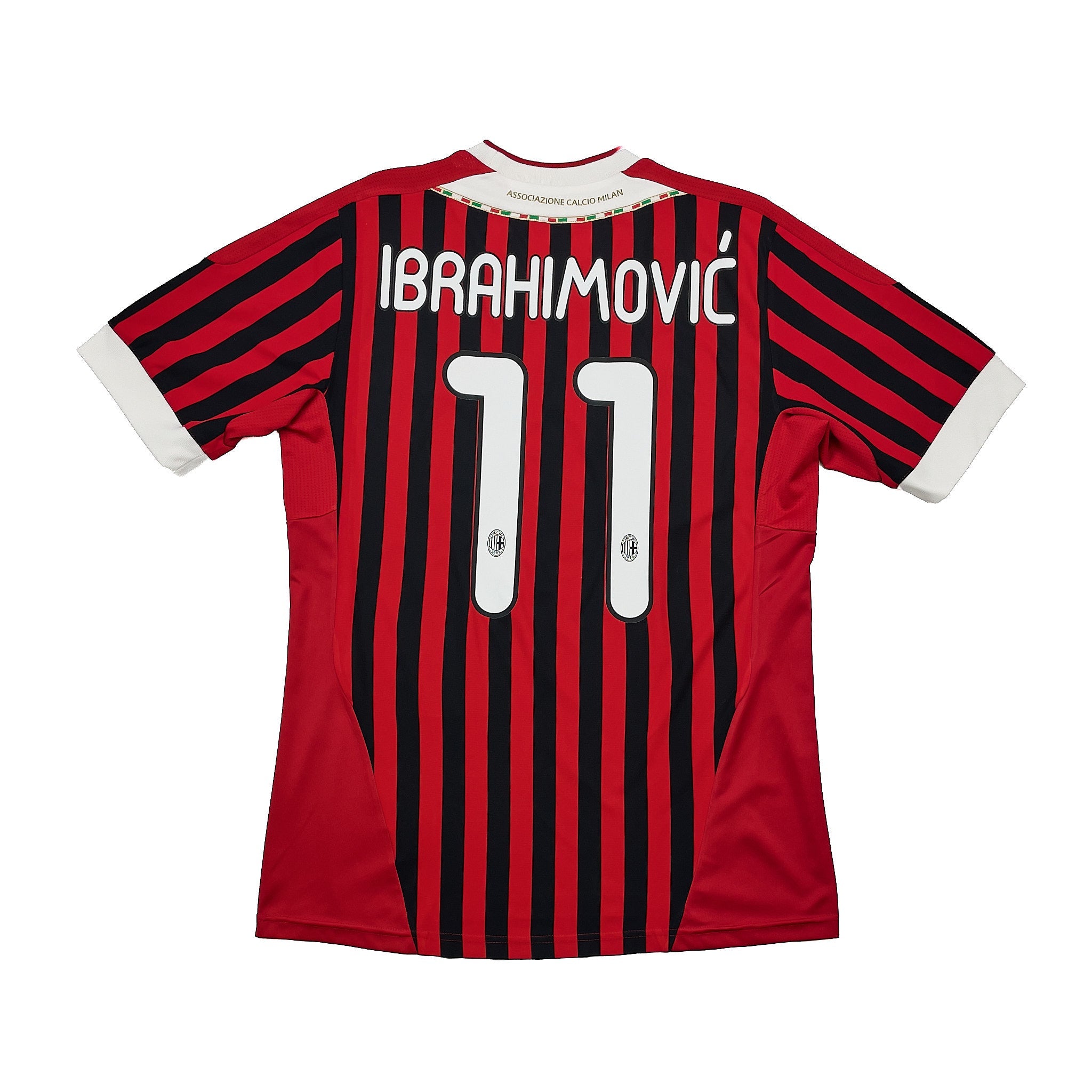 Buy 2011/12 AC Milan Ibrahimovic 11 Home Shirt (M) Adidas ~ Free worldwide shipping ~ Authentic Vintage Football Shirts from Cult Kits