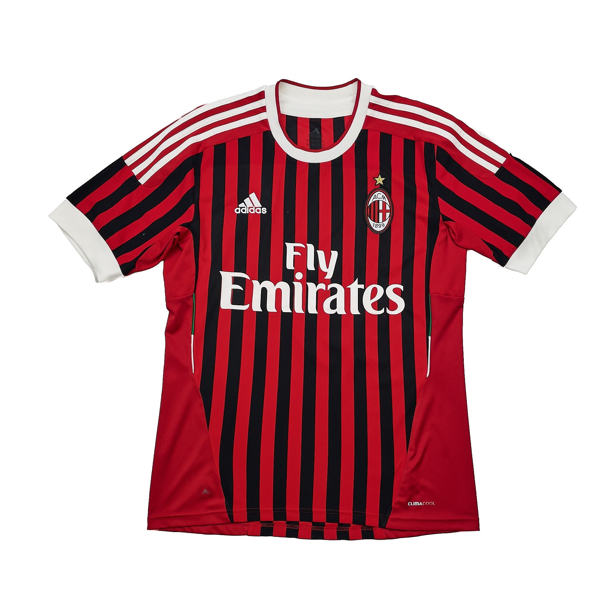 Buy 2011/12 AC Milan Ibrahimovic 11 Home Shirt (M) Adidas ~ Free worldwide shipping ~ Authentic Vintage Football Shirts from Cult Kits