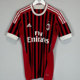 2011/12 AC MILAN IBRAHIMOVIC 11 *PLAYER ISSUE* HOME SHIRT (M) ADIDAS - Cult Kits - Medium - Buy Vintage Football Shirts, Authentic Retro Football Shirts For Sale, Classic Football Shirts & Soccer Jersey