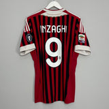 Shop 2011/12 AC MILAN INZAGHI #9 HOME SHIRT (M) ADIDAS, classic football shirts, vintage football shirts & retro soccer jerseys at Cult Kits