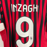 Shop 2011/12 AC MILAN INZAGHI #9 HOME SHIRT (M) ADIDAS, classic football shirts, vintage football shirts & retro soccer jerseys at Cult Kits