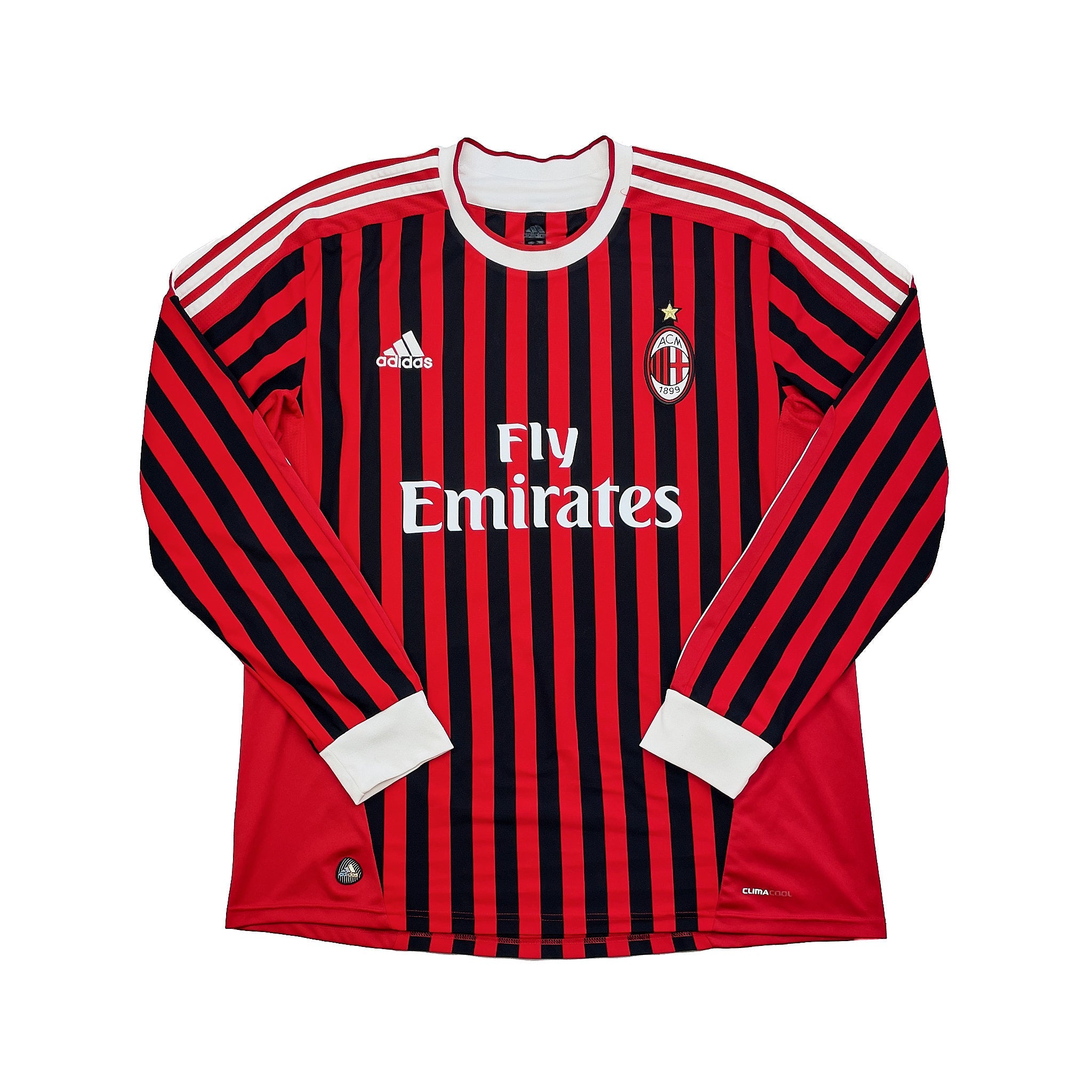 Buy 2011/12 AC Milan Inzaghi 9 L/S Home Shirt (XL) Adidas ~ Free worldwide shipping ~ Authentic Vintage Football Shirts from Cult Kits