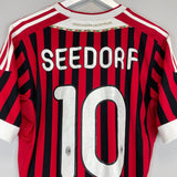 2011/12 AC MILAN SEEDORF 10 HOME SHIRT (M) ADIDAS - Cult Kits - Medium - Buy Vintage Football Shirts, Authentic Retro Football Shirts For Sale, Classic Football Shirts & Soccer Jersey