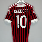 2011/12 AC MILAN SEEDORF 10 HOME SHIRT (M) ADIDAS - Cult Kits - Medium - Buy Vintage Football Shirts, Authentic Retro Football Shirts For Sale, Classic Football Shirts & Soccer Jersey