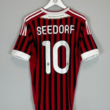 2011/12 AC MILAN SEEDORF 10 HOME SHIRT (M) ADIDAS - Cult Kits - Medium - Buy Vintage Football Shirts, Authentic Retro Football Shirts For Sale, Classic Football Shirts & Soccer Jersey