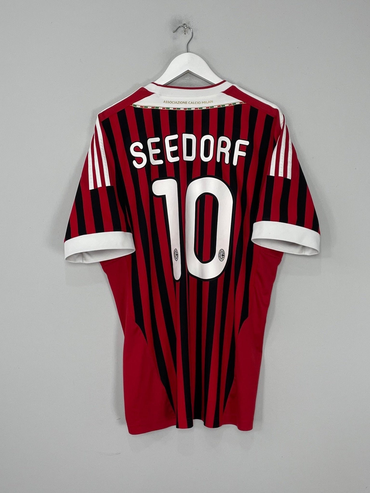Shop 2011/12 AC MILAN SEEDORF #10 HOME SHIRT (XL) ADIDAS, classic football shirts, vintage football shirts & retro soccer jerseys at Cult Kits