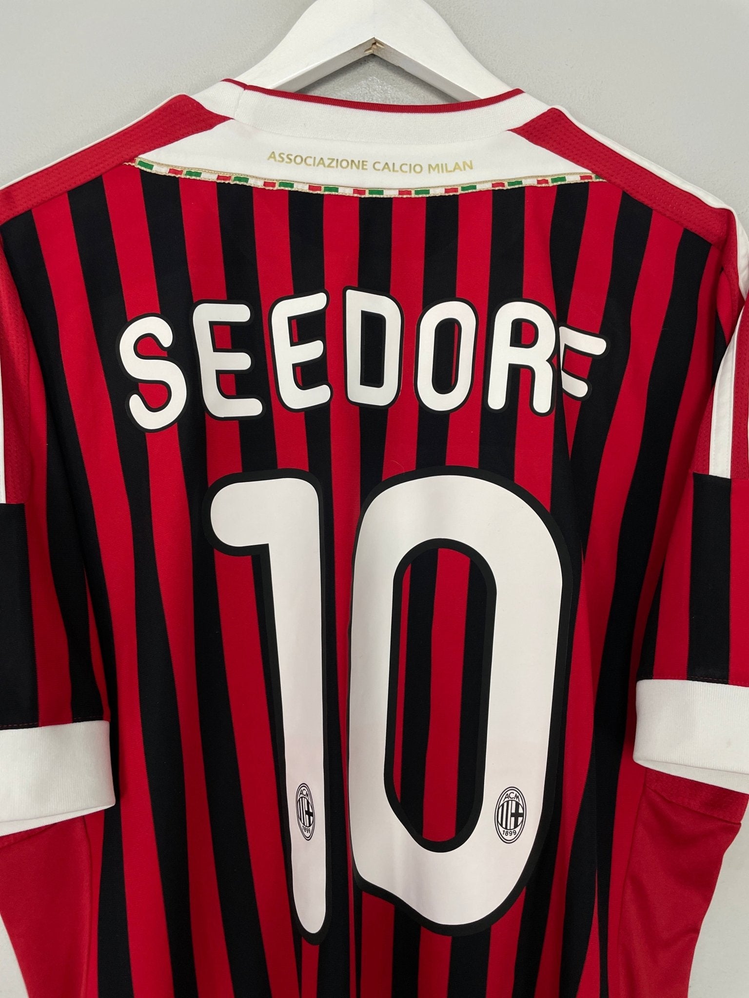 Shop 2011/12 AC MILAN SEEDORF #10 HOME SHIRT (XL) ADIDAS, classic football shirts, vintage football shirts & retro soccer jerseys at Cult Kits