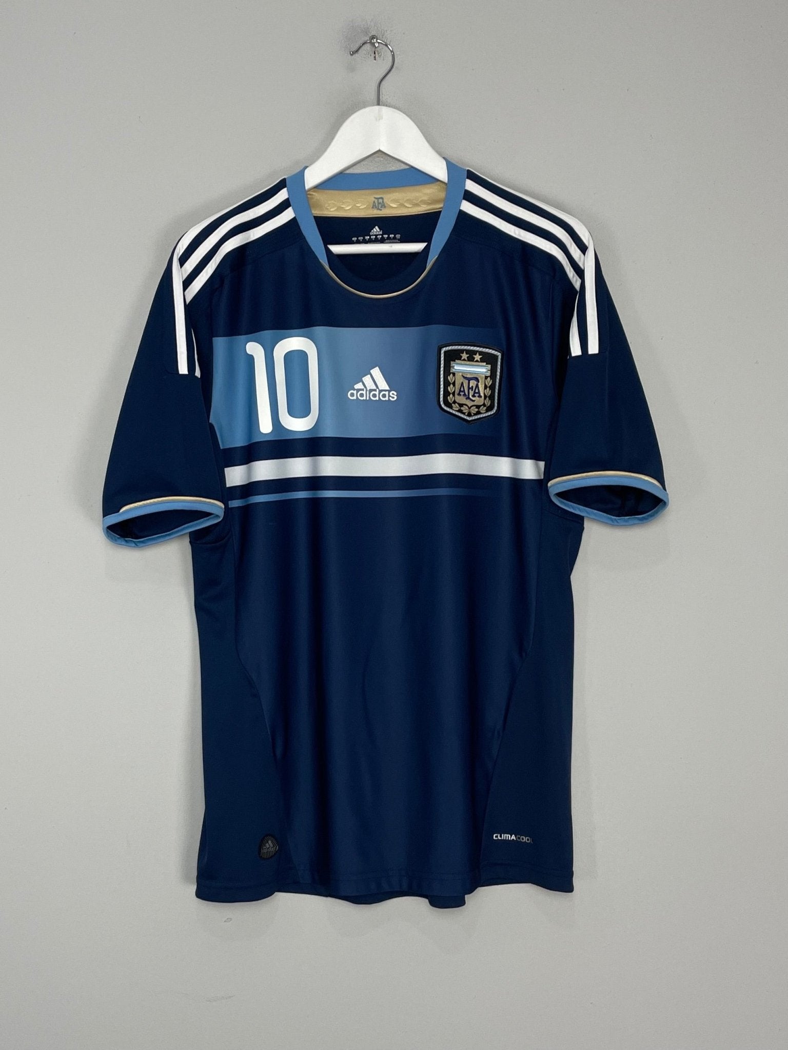 Shop 2011/12 ARGENTINA MESSI #10 AWAY SHIRT (M) ADIDAS, classic football shirts, vintage football shirts & retro soccer jerseys at Cult Kits